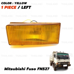 ไฟหรี่ในกันชน ข้างซ้าย 24V 1 ชิ้น ฝาเหลือง สำหรับ Mitsubishi Fuso Fuso FN527 FV87 FM 850 Truck ปี 1986-1994